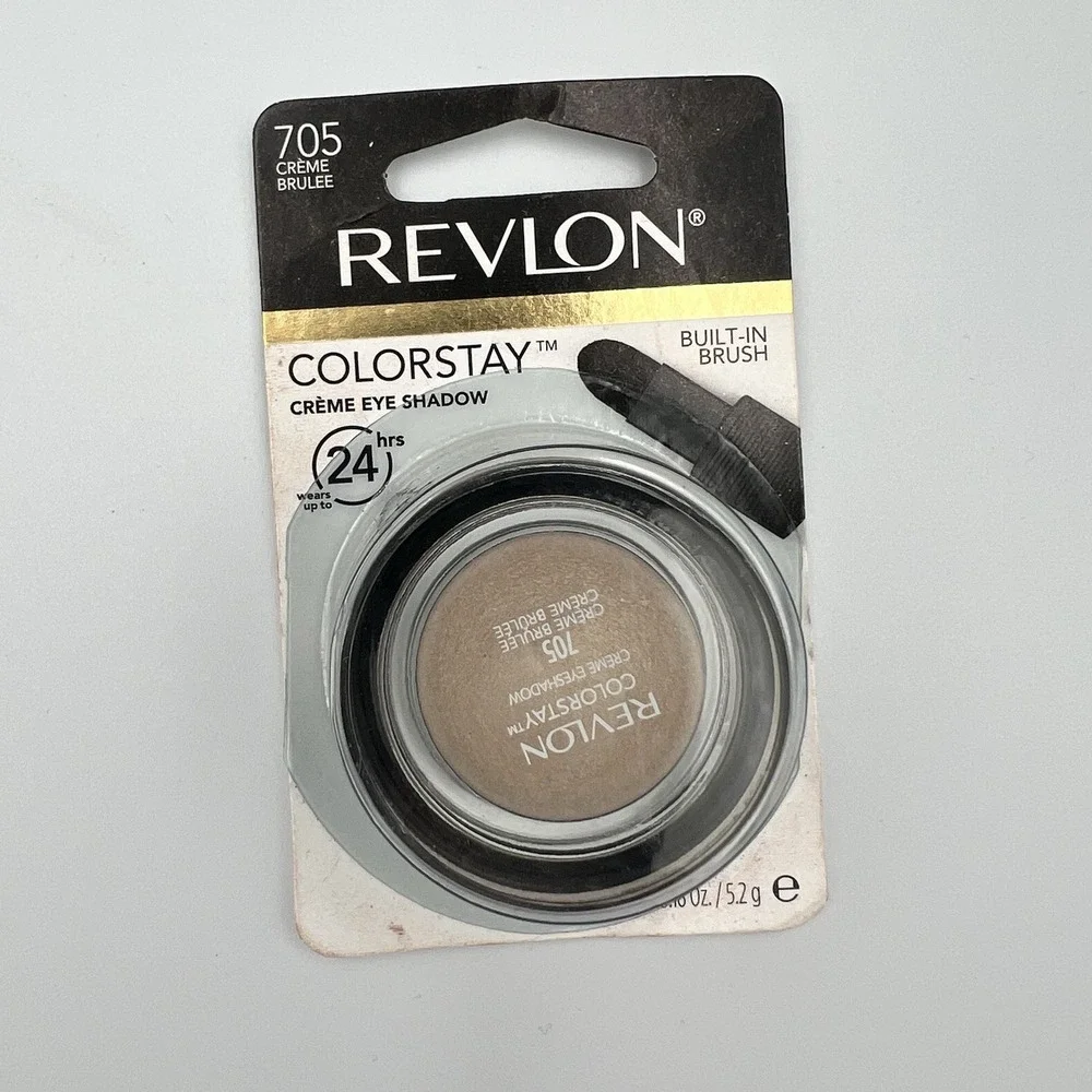 NEW Revlon Colorstay Creme Eye Shadow‎ Creme 705 Brulee Waterproof Brush 0.18 oz